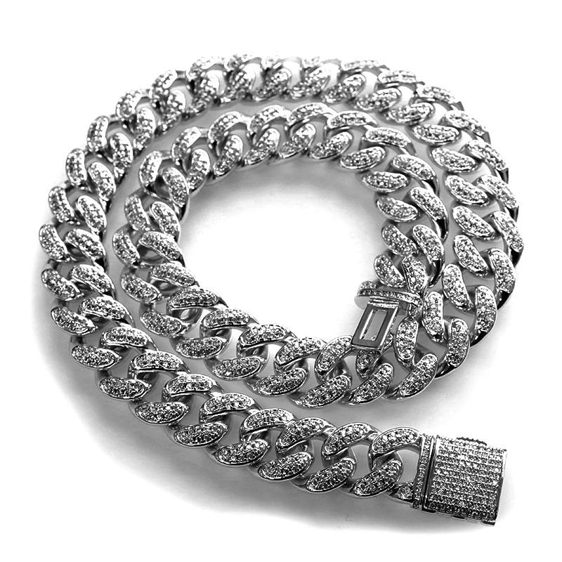 喜平チェーンネックレス パヴェ [n407-s-15mm]