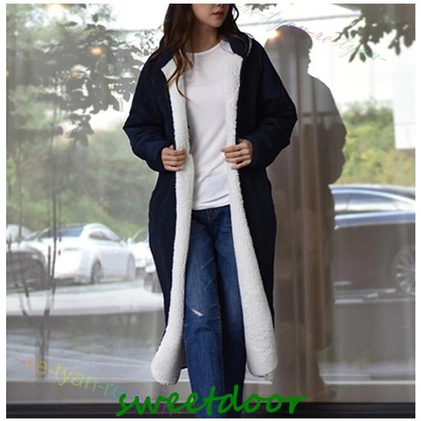 リバーシブルボアコート ロング丈 ボア スタンドカラー もこもこ 暖かい コート アウター レディース 秋 冬 リバーシブルボアコート ロング丈 ボア スタンドカラー もこもこ 暖かい コート アウター レディース 秋 冬