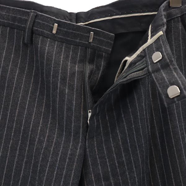 ウール ストライプ柄 スーツ 上下セットアップ 34R グレー系 ジャケット ロングパンツ メンズ ウール ストライプ柄 スーツ 上下セットアップ 34R グレー系 ジャケット ロングパンツ メンズ