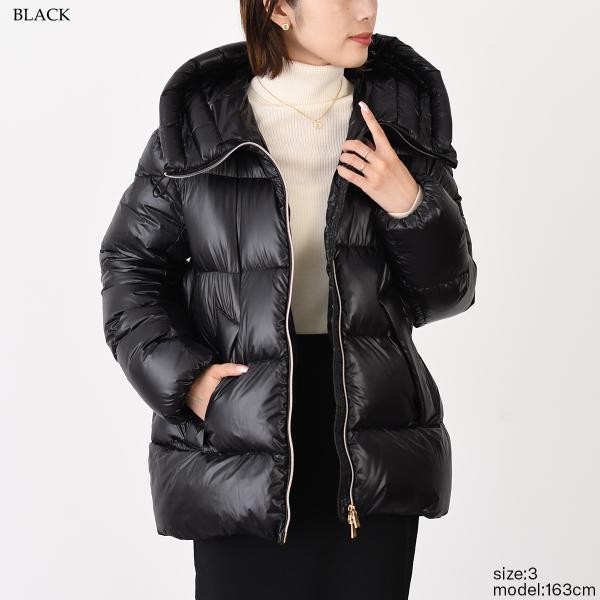 アウター ダウン LARALI ダウンジャケット LTLA24A4236 D レディース BLACK ブラック Aライン 秋冬 防寒 おすすめ