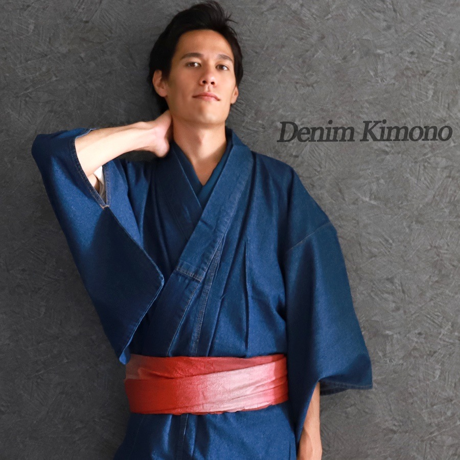 国内発送 デニム着物 メンズ 着物 単品 メンズデニム着物 デニム 男性用 M L LL 国内発送 デニム着物 メンズ 着物 単品 メンズデニム着物 デニム 男性用 M L LL