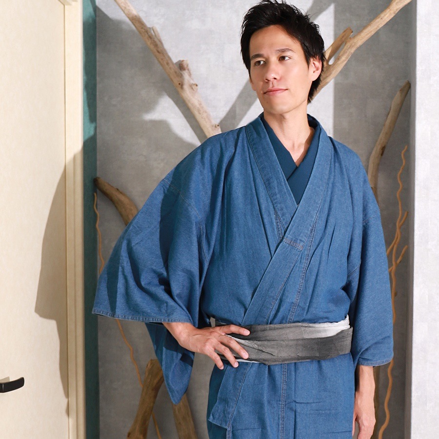 国内発送 デニム着物 メンズ 着物 単品 メンズデニム着物 デニム 男性用 M L LL 国内発送 デニム着物 メンズ 着物 単品 メンズデニム着物 デニム 男性用 M L LL
