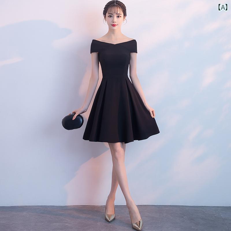 ドレス　パーティー　レディース 通常 時に 着用 できる ワンショルダー ドレス フェアリーの スカート パーティーの パーティー スリム スタイル