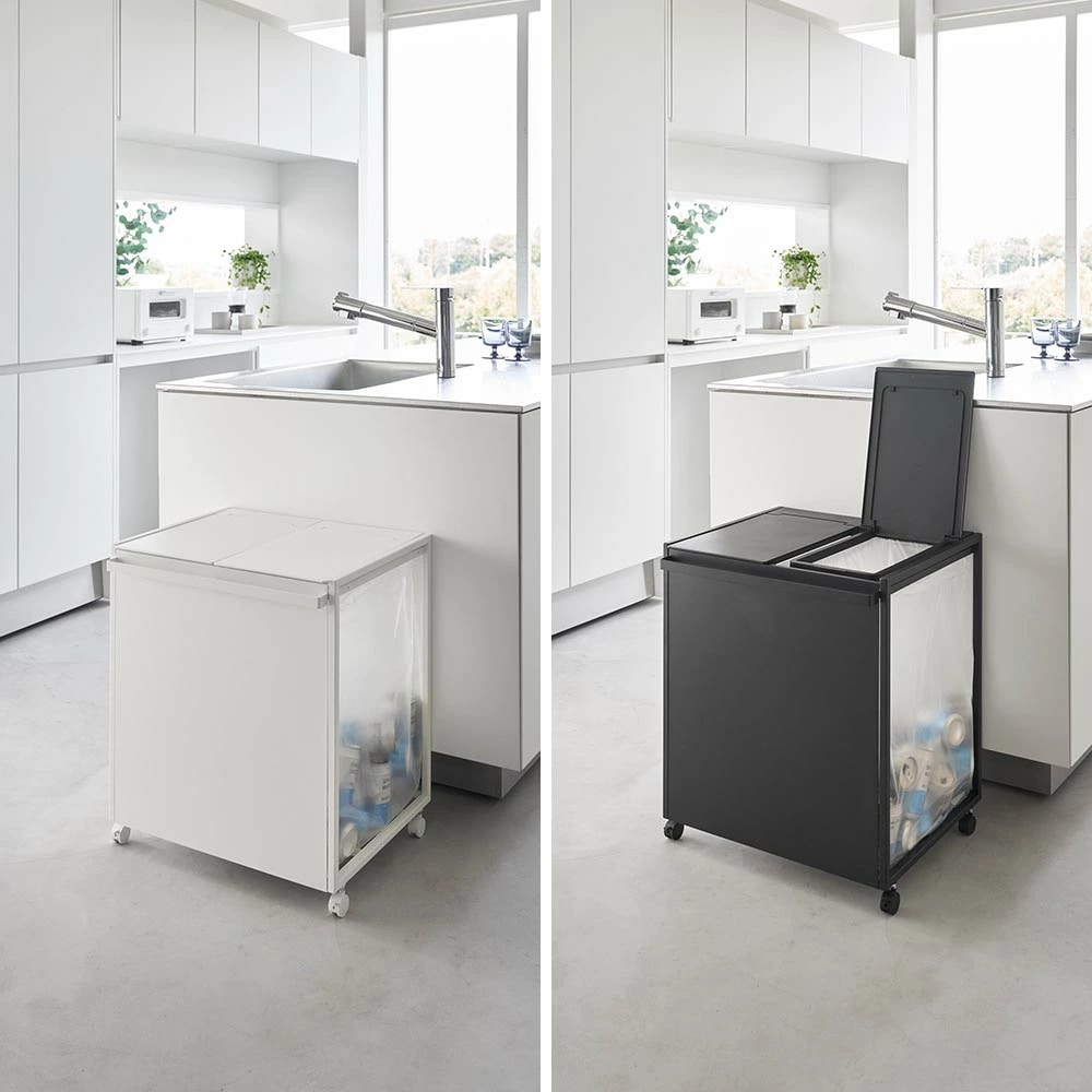 山崎実業 tower タワー 蓋付き 目隠し 分別 ダストワゴン 45L 2分別 ホワイト ブラック ダストボックス ゴミ箱 45リットル フタ付き メーカー直送品 ymz 山崎実業 tower タワー 蓋付き 目隠し 分別 ダストワゴン 45L 2分別 ホワイト ブラック ダストボックス ゴミ箱 45リットル フタ付き メーカー直送品 ymz