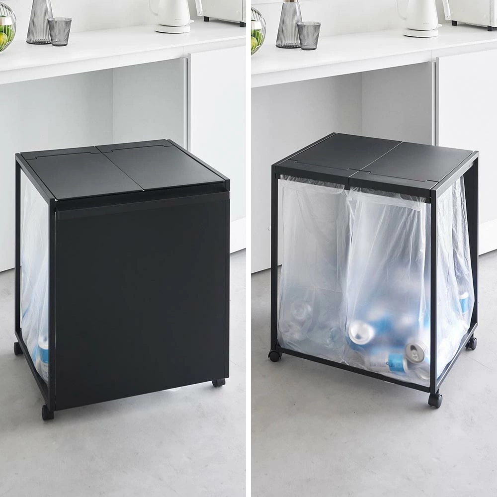 山崎実業 tower タワー 蓋付き 目隠し 分別 ダストワゴン 45L 2分別 ホワイト ブラック ダストボックス ゴミ箱 45リットル フタ付き メーカー直送品 ymz 山崎実業 tower タワー 蓋付き 目隠し 分別 ダストワゴン 45L 2分別 ホワイト ブラック ダストボックス ゴミ箱 45リットル フタ付き メーカー直送品 ymz