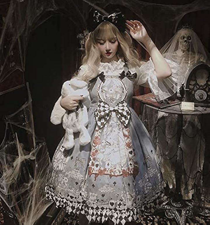 レディレイジー ロリータ ジャンパースカート アリス コスプレ ノースリーブ ドレス ひざ丈(水色, M) レディレイジー ロリータ ジャンパースカート アリス コスプレ ノースリーブ ドレス ひざ丈(水色, M)