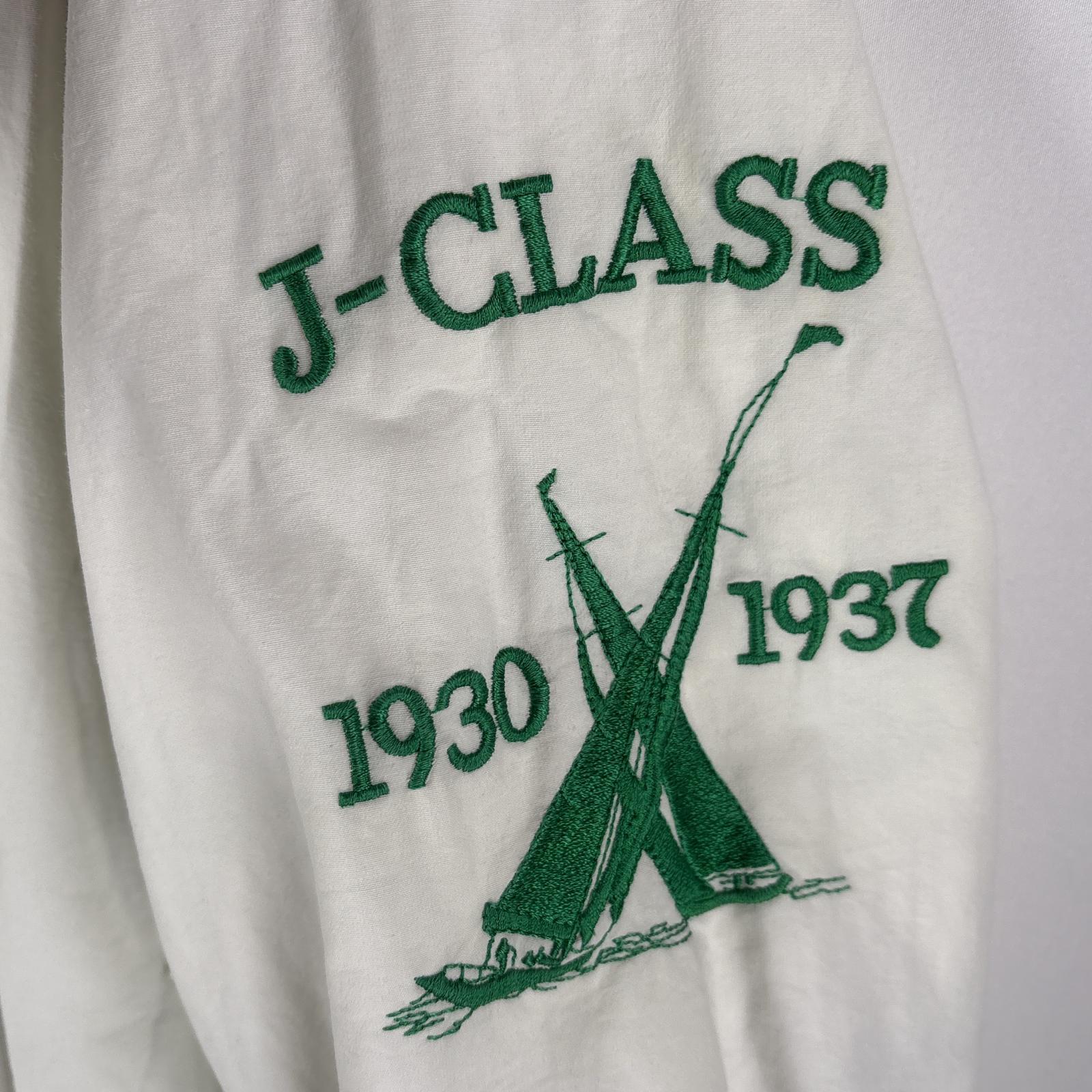 古着 90s/90年代 セーリングジャケット スリーブ刺繍ロゴ 収納フード付き XL ホワイト メンズ