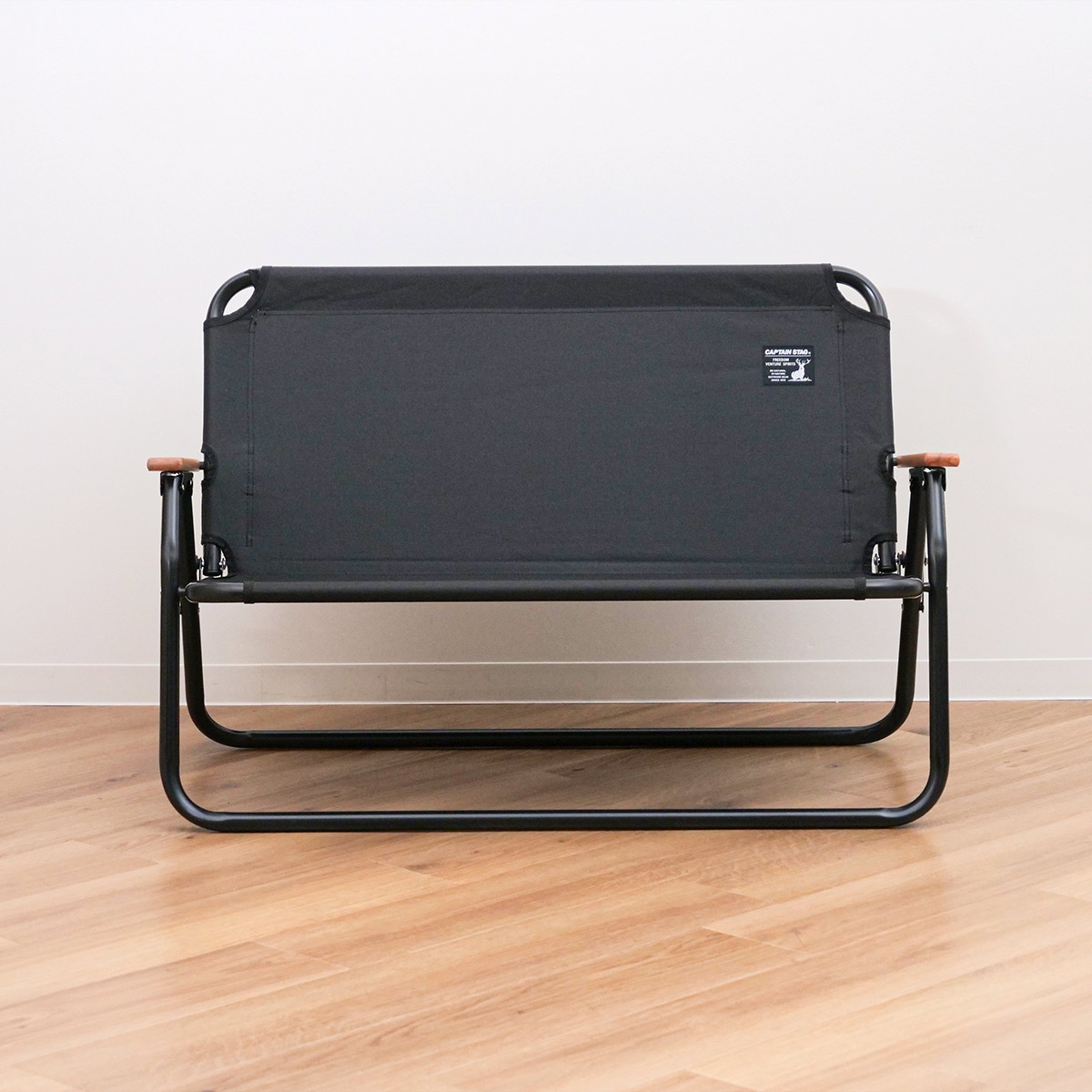 アウトドアチェア 折りたたみ アルミ背付ベンチ ブラックラベル キャプテンスタッグ アウトドアチェア 折りたたみ アルミ背付ベンチ ブラックラベル キャプテンスタッグ