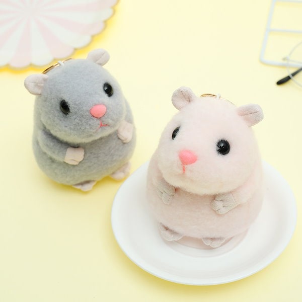 ちょ〜可愛い グレーのハムスター モコフワ ぬいぐるみ
