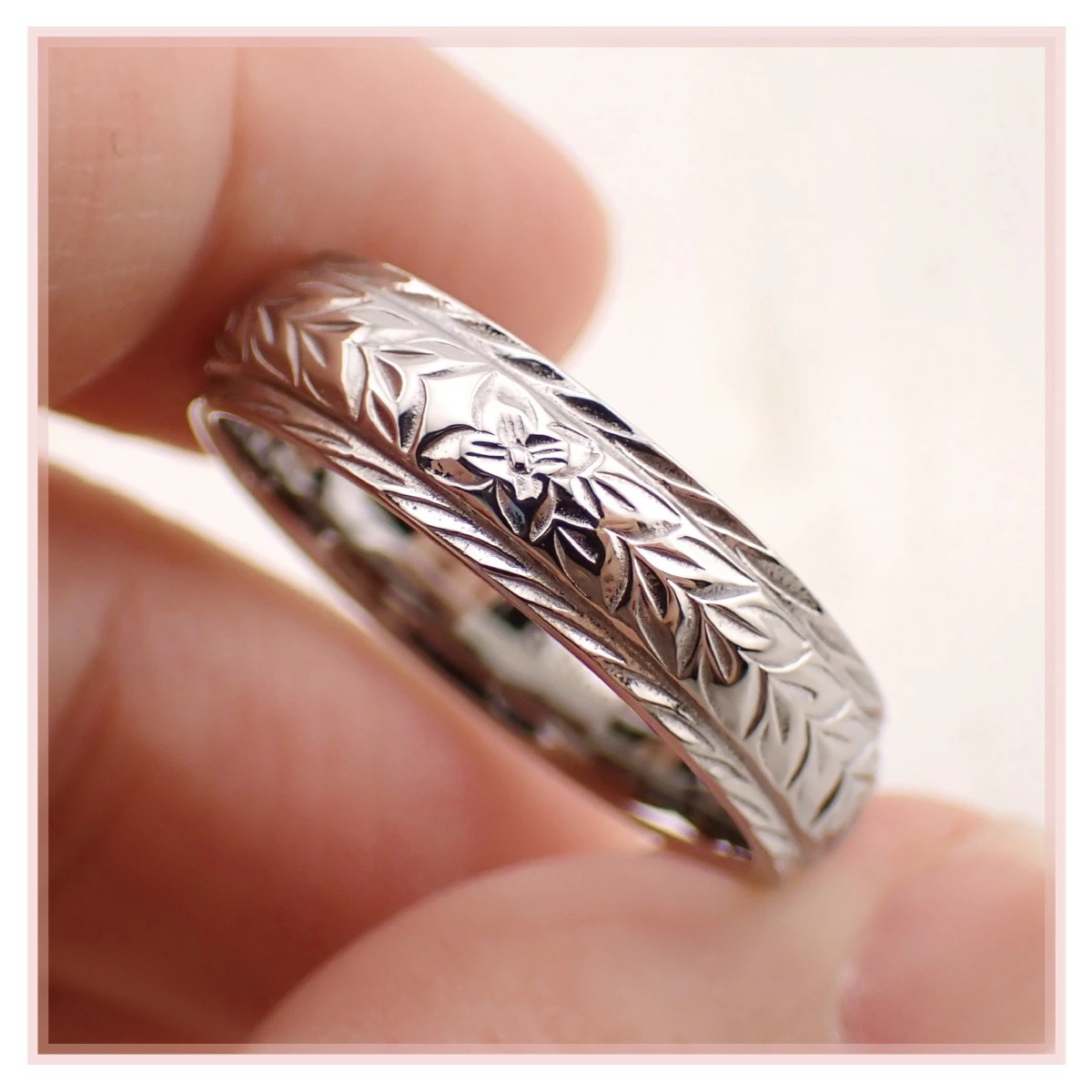 リング レディース メンズ サージカルステンレス316L製 ハワイアンジュエリー プルメリア マイレ リング レディース メンズ サージカルステンレス316L製 ハワイアンジュエリー プルメリア マイレ