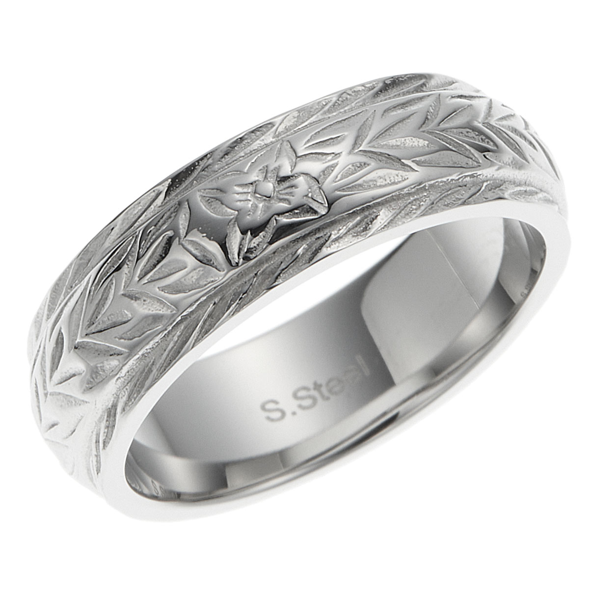 リング レディース メンズ サージカルステンレス316L製 ハワイアンジュエリー プルメリア マイレ リング レディース メンズ サージカルステンレス316L製 ハワイアンジュエリー プルメリア マイレ