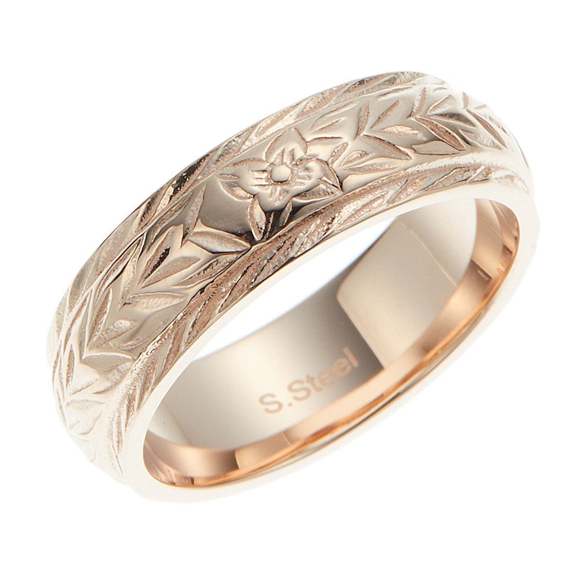 リング レディース メンズ サージカルステンレス316L製 ハワイアンジュエリー プルメリア マイレ リング レディース メンズ サージカルステンレス316L製 ハワイアンジュエリー プルメリア マイレ