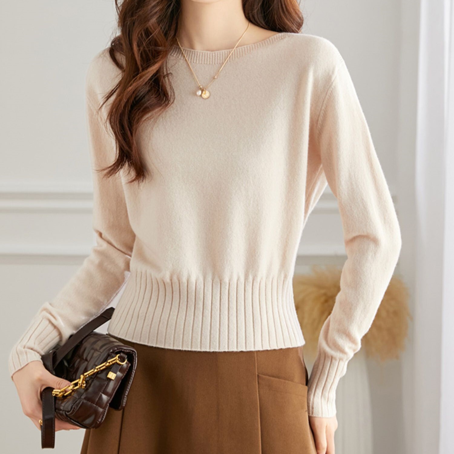 トップス ニットソー セーター 袖あり 長袖 ストレート Iライン かわいい 大人可愛い きれいめ シンプル 大人 上品 おしゃれ お洒落 大人可愛い 大人女子 ラブリー キュート ガーリー