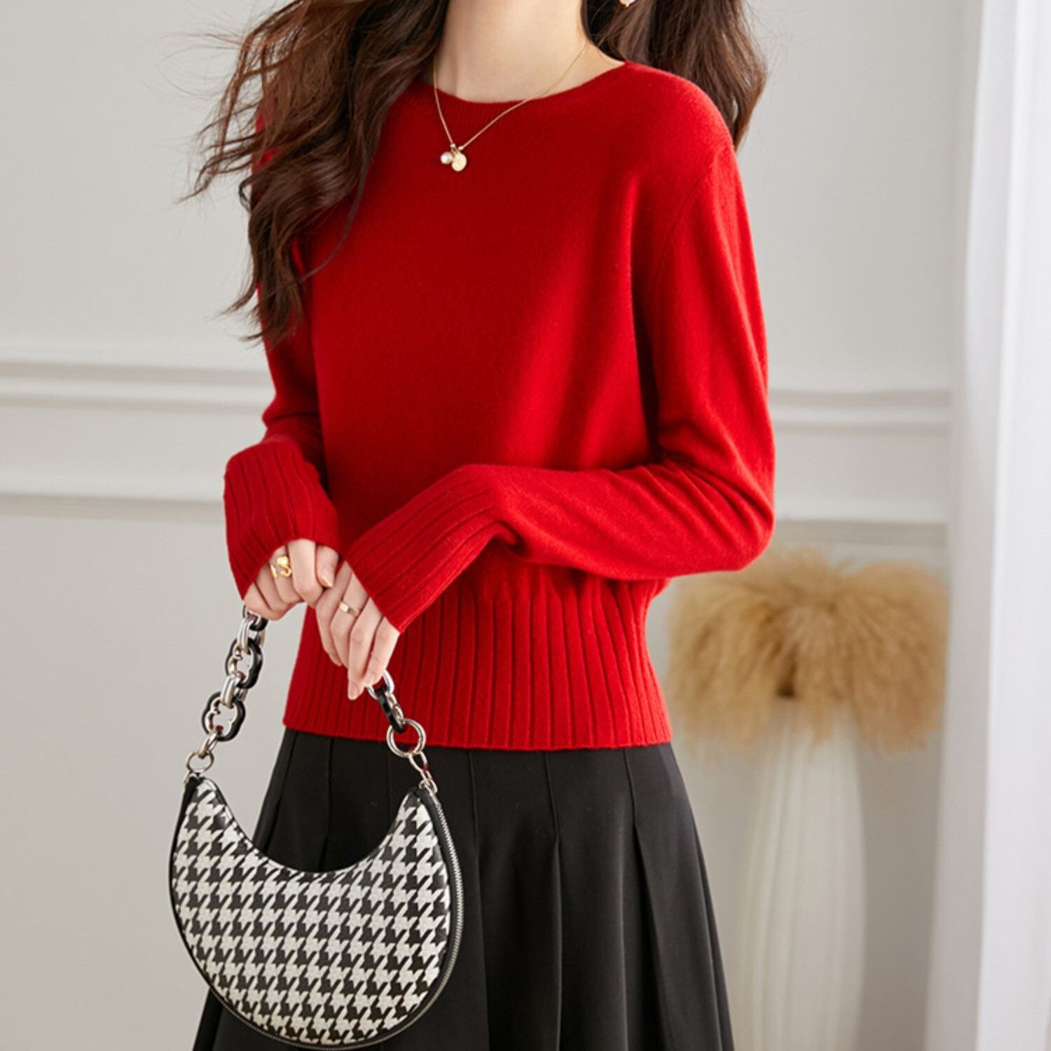 トップス ニットソー セーター 袖あり 長袖 ストレート Iライン かわいい 大人可愛い きれいめ シンプル 大人 上品 おしゃれ お洒落 大人可愛い 大人女子 ラブリー キュート ガーリー