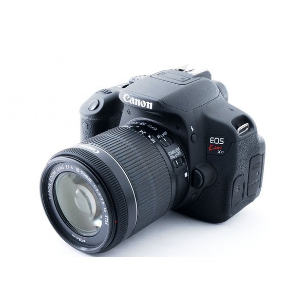 【中古】キヤノン Canon EOS Kiss X7i レンズキット ブラック 美品 ストラップ付き 【中古】キヤノン Canon EOS Kiss X7i レンズキット ブラック 美品 ストラップ付き