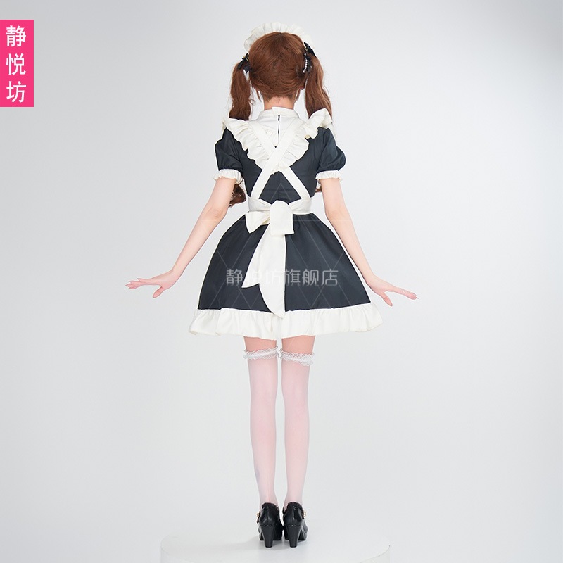 日本の秋葉原コスプレ大きいサイズコスメイド服白黒ロリータドレススカートロリータメイド制服 日本の秋葉原コスプレ大きいサイズコスメイド服白黒ロリータドレススカートロリータメイド制服