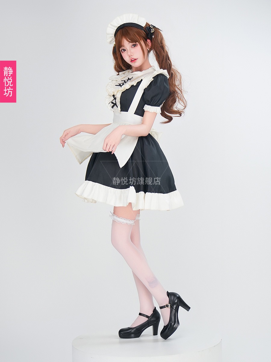 日本の秋葉原コスプレ大きいサイズコスメイド服白黒ロリータドレススカートロリータメイド制服 日本の秋葉原コスプレ大きいサイズコスメイド服白黒ロリータドレススカートロリータメイド制服