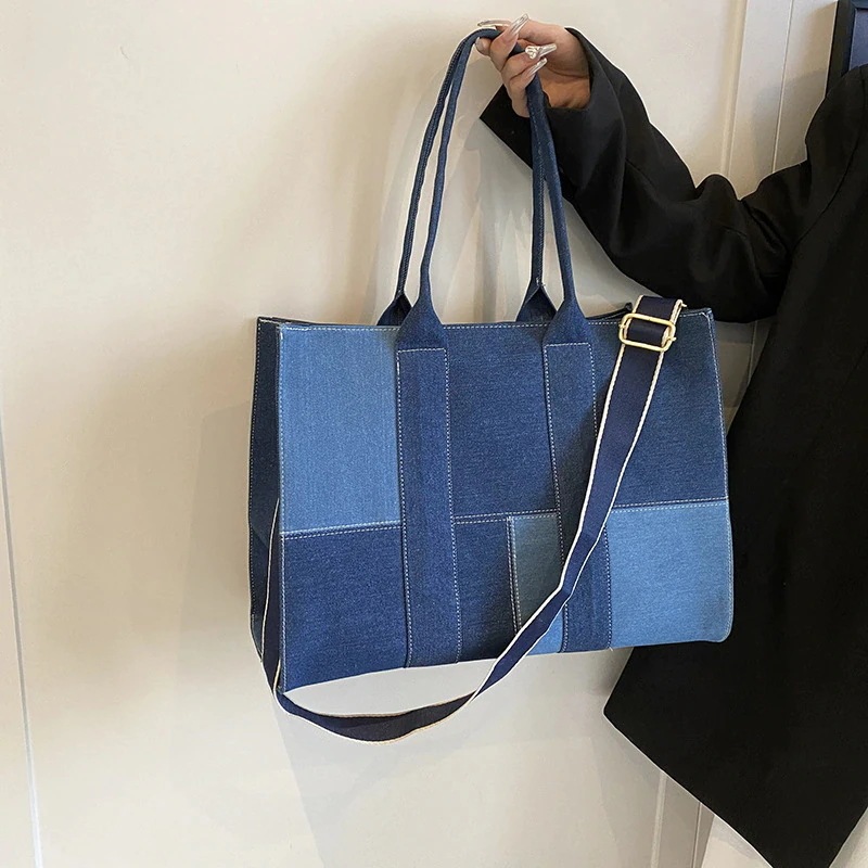 韓国 デニム トートバッグ ショルダーバッグ 斜めがけバッグ レディース 大容量 2way ショルダーバッグ 通勤 バッグ バック カバン 旅行バッグ かばん 可愛い 軽量 ハンドバッグ