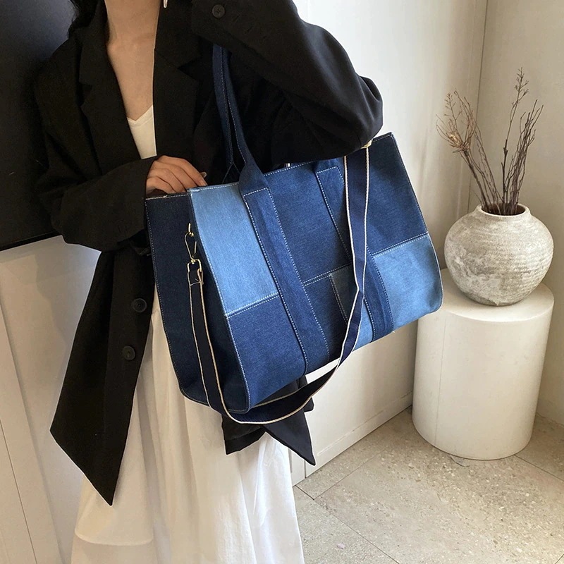 韓国 デニム トートバッグ ショルダーバッグ 斜めがけバッグ レディース 大容量 2way ショルダーバッグ 通勤 バッグ バック カバン 旅行バッグ かばん 可愛い 軽量 ハンドバッグ