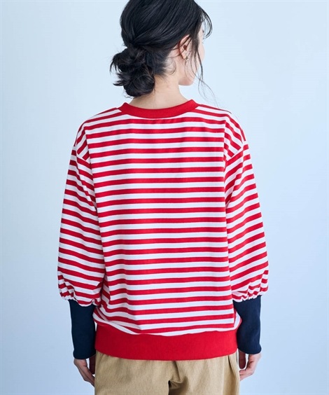 Tシャツ・カットソー 綿混配色リブボーダーカットソープルオーバー Otona Purete mdprevattcaulkingandwaterproofing.com