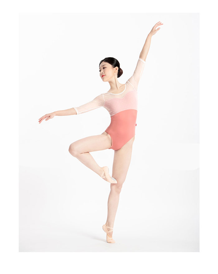 バレエ レオタード 大人 スカートなし 半袖 7分袖 シースルー チュールネット おしゃれ バレエ 大人のレオタード バレエ用品 レッスン着 ダンス 発表会 ジュニア 大人用 小花 レース チュール
