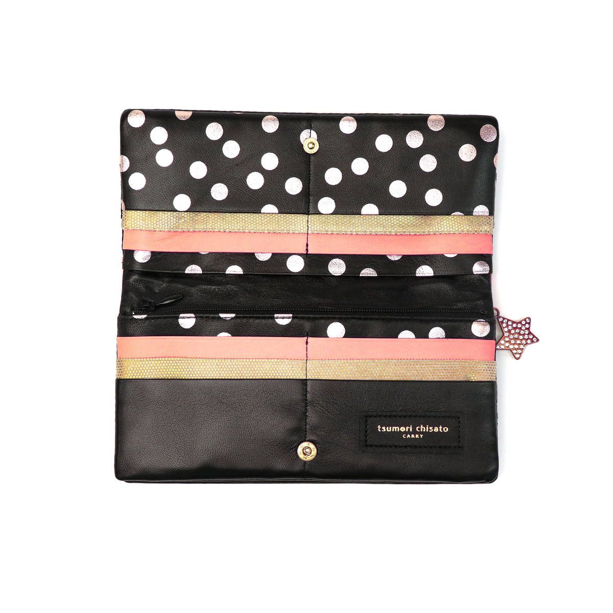 ツモリチサト 財布 tsumori chisato CARRY 新マルチドット 長財布 レディース 小銭入れあり 本革 57092