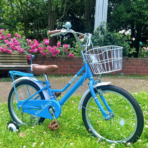 子供用　自転車　18インチ　補助輪あり Qoo10] ARCHNESS 子供自転車 補助輪 カゴ 子ども キッズ