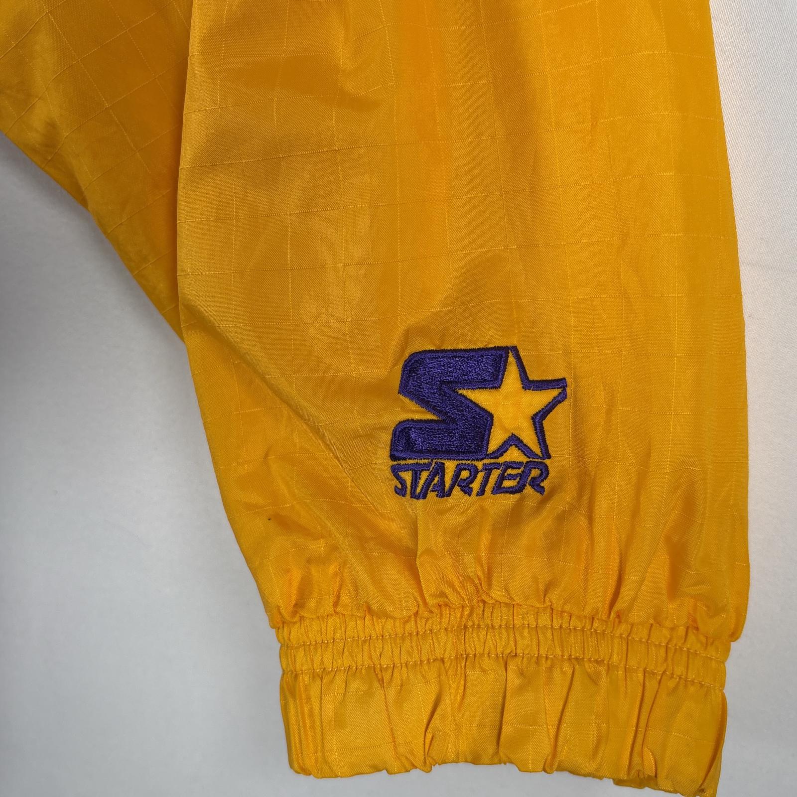 古着 ナイロンジャケット パーカー ハスキーチームロゴ刺繍 ツートンカラー フルジップ L イエロー メンズ