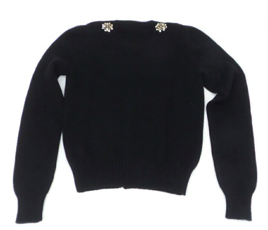 Dolce&Gabbana ビジュー付きニットカーディガン 黒【中古】(57232) Dolce&Gabbana ビジュー付きニットカーディガン 黒【中古】(57232)