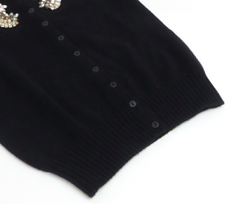 Dolce&Gabbana ビジュー付きニットカーディガン 黒【中古】(57232) Dolce&Gabbana ビジュー付きニットカーディガン 黒【中古】(57232)