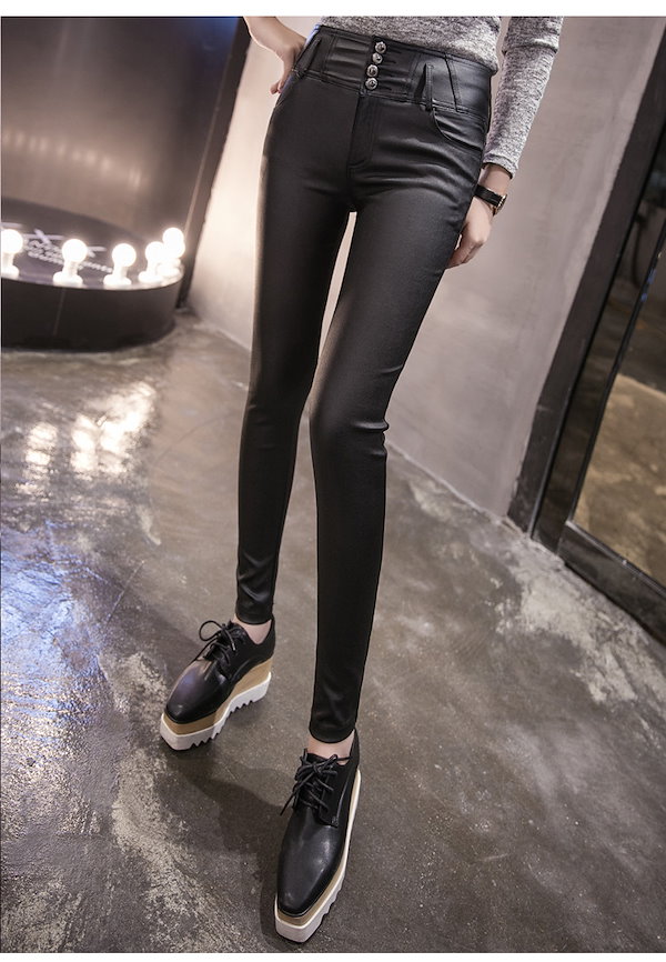 Qoo10] 韓国ファッション PUレザーパンツ ハイ