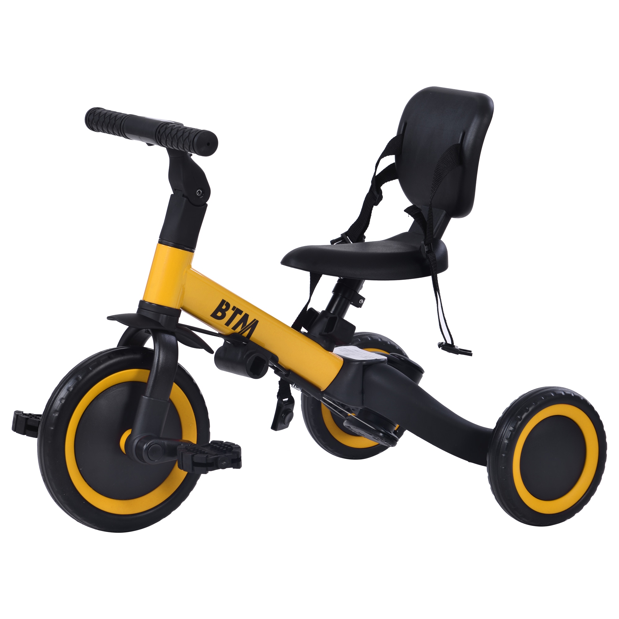 三輪車 足けりバイク 一台4役 ベビーカー かじとり 手押し棒付 子供用