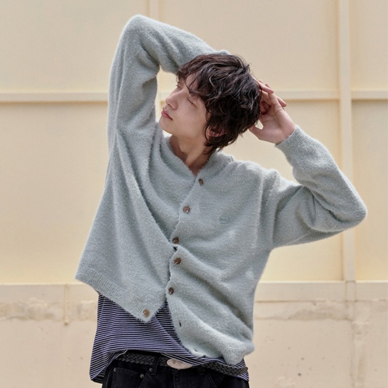[BOYNEXTDOOR テサン 着用] MENDED PLAY CARDIGAN 韓国 アイドル 長袖 ニット アウター 制服 レディース メンズ 秋 冬