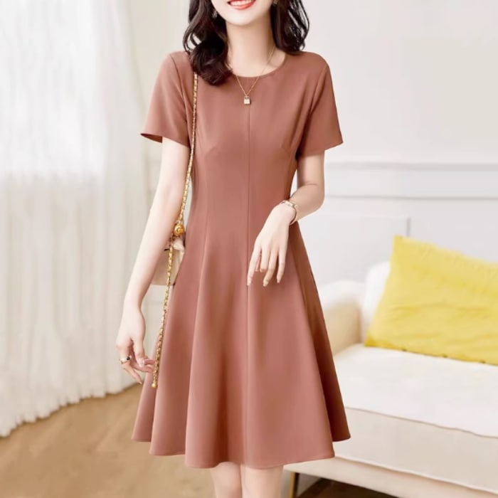 レディース スカート ワンピース ドレス ミニスカート 膝丈 半袖 ラウンドネック 襟なし Aライン ファスナー ハイウエスト かわいい 大人可愛い きれいめ シンプル カジュアル 上品 おしゃれ レディース スカート ワンピース ドレス ミニスカート 膝丈 半袖 ラウンドネック 襟なし Aライン ファスナー ハイウエスト かわいい 大人可愛い きれいめ シンプル カジュアル 上品 おしゃれ