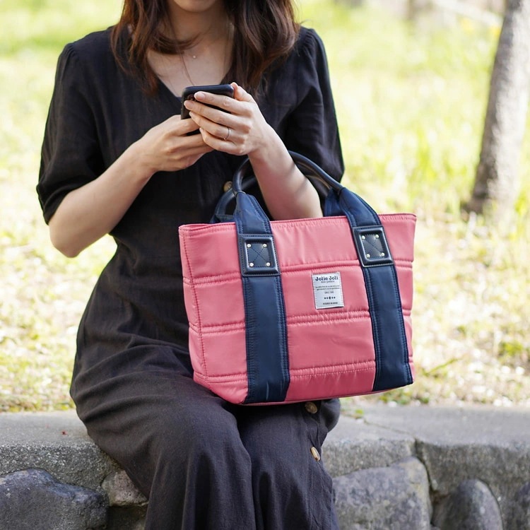[JolieJoli]ナイロン生地ハンドバッグ