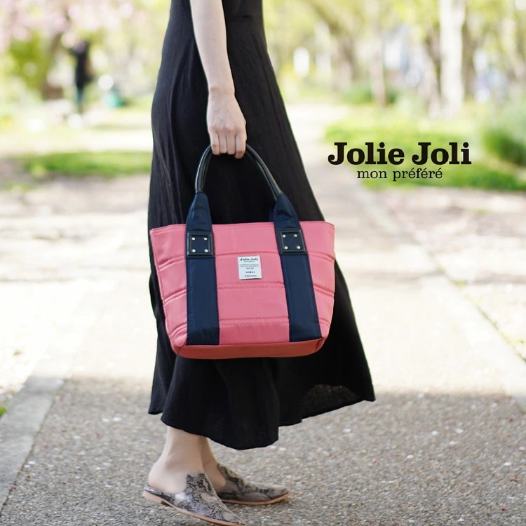 [JolieJoli]ナイロン生地ハンドバッグ