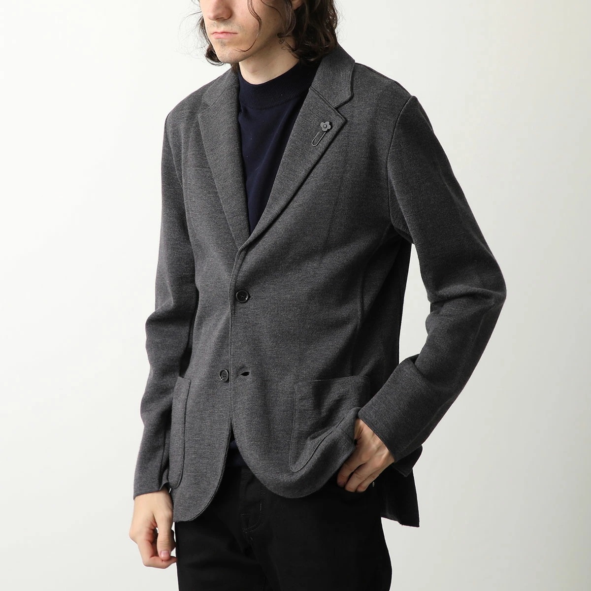 LARDINI ラルディーニ ニットジャケット IVLJM56 IV63000 メンズ カーディガン シングルブレスト サイドベンツ ラペルピン 2B カラー6 LARDINI ラルディーニ ニットジャケット IVLJM56 IV63000 メンズ カーディガン シングルブレスト サイドベンツ ラペルピン 2B カラー6