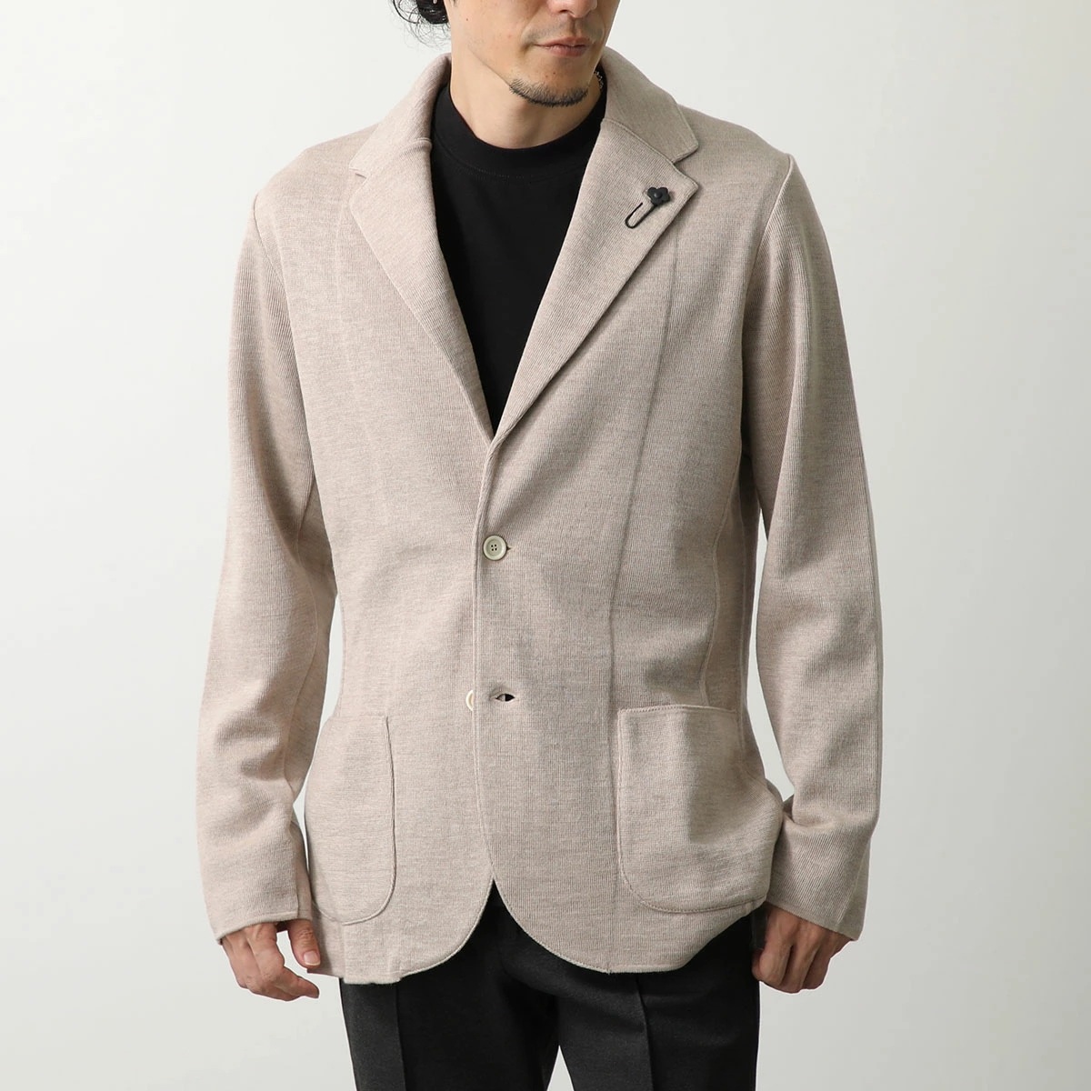 LARDINI ラルディーニ ニットジャケット IVLJM56 IV63000 メンズ カーディガン シングルブレスト サイドベンツ ラペルピン 2B カラー6 LARDINI ラルディーニ ニットジャケット IVLJM56 IV63000 メンズ カーディガン シングルブレスト サイドベンツ ラペルピン 2B カラー6