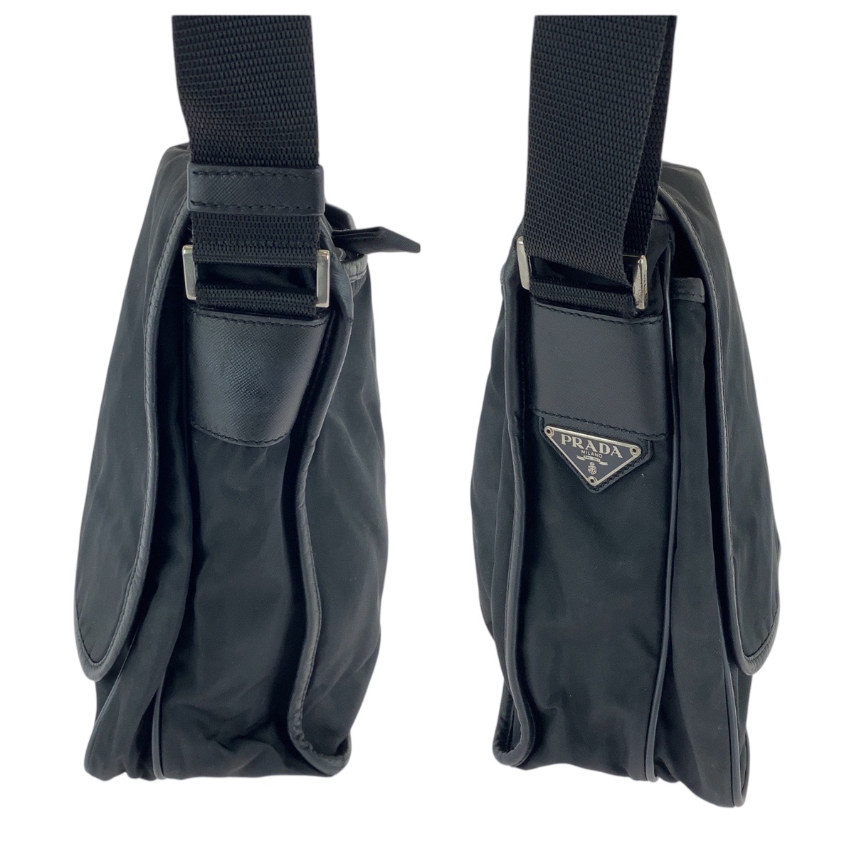 テスート 三角ロゴプレート ブラック 黒 シルバー金具 ナイロン V166 ショルダーバッグ メッセンジャーバッグ レディース 501387 テスート 三角ロゴプレート ブラック 黒 シルバー金具 ナイロン V166 ショルダーバッグ メッセンジャーバッグ レディース 501387