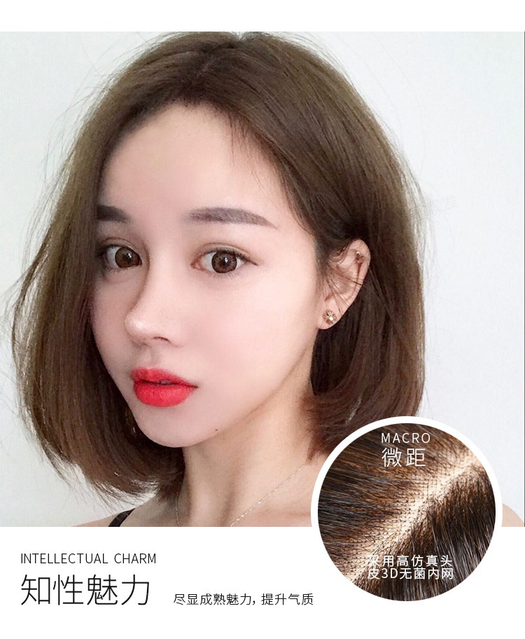 本物のヘアウィッグ女性のショートヘアボブ... : バッグ・雑貨 国産定番