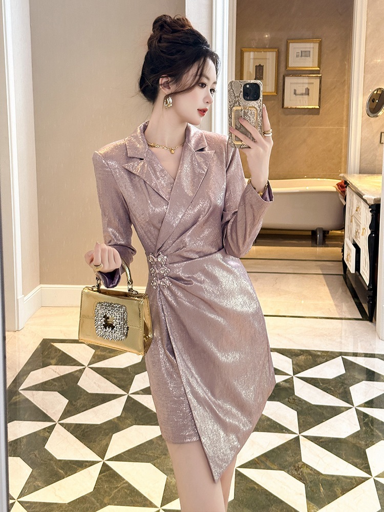 2024新品 通勤風 スーツワンピース ドレス パーティー キャバ 大人 同窓会 披露宴 卒業式 結婚式 演奏会 ウェディング 二次会 メガ割