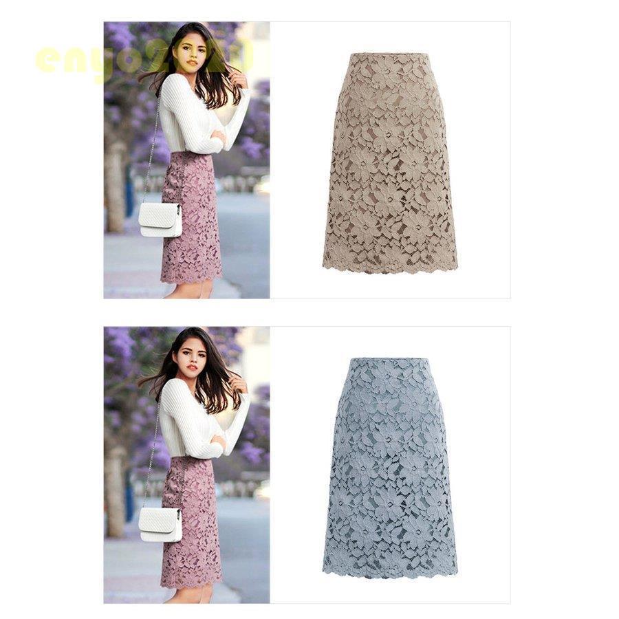 [最安値挑戦]!!スカート 膝丈 春 コーデ レディース タイトスカート 膝丈スカート ボトムス レース レーススカート オシャレ シルエット Aライン 通勤 OL 着痩