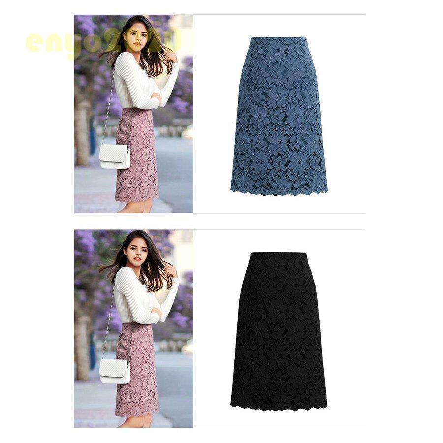 [最安値挑戦]!!スカート 膝丈 春 コーデ レディース タイトスカート 膝丈スカート ボトムス レース レーススカート オシャレ シルエット Aライン 通勤 OL 着痩