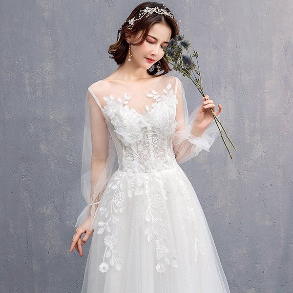 パーティードレス ロングドレス ウェティグドレス 結婚式 Aライン