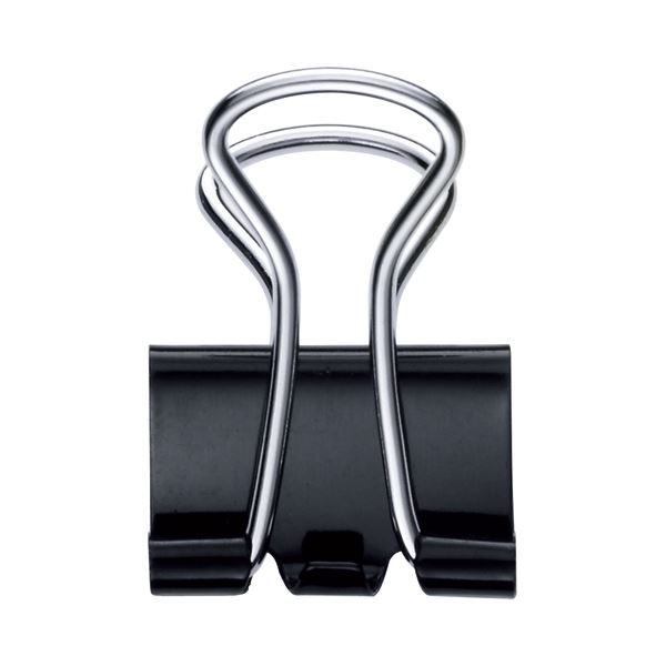 (まとめ) TANOSEE ダブルクリップ 極豆 口幅13mm ブラック 1セット（100個：10個×10箱） (×30セット)