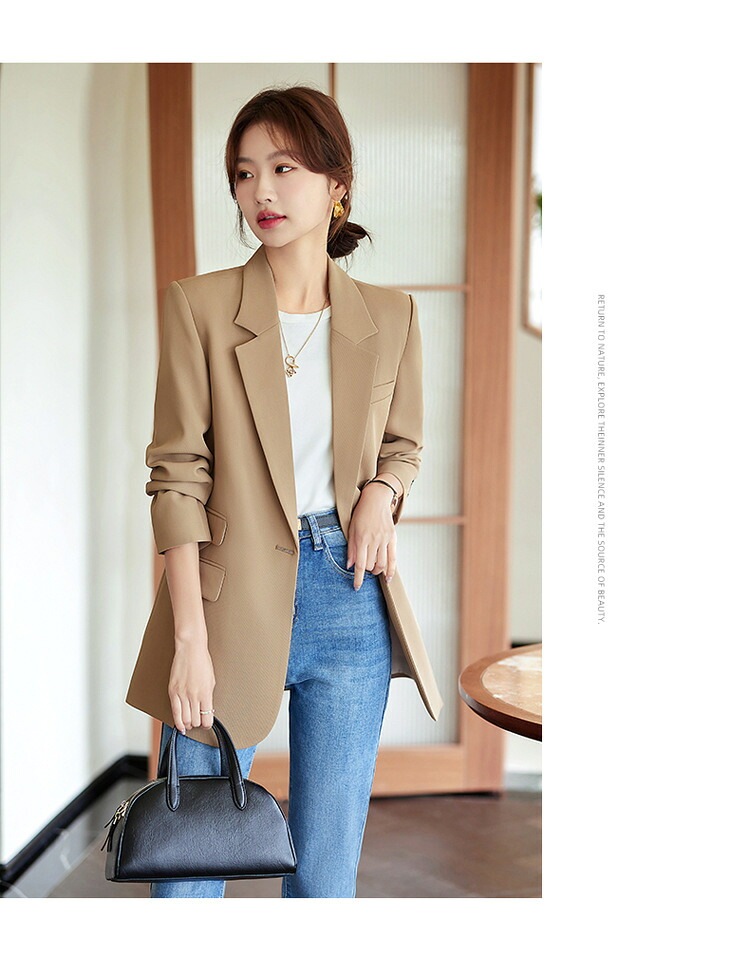 ジャケット 仕事用 オフィスウェア レディース 秋 新作 カジュアル 高級感 ドレス 6396