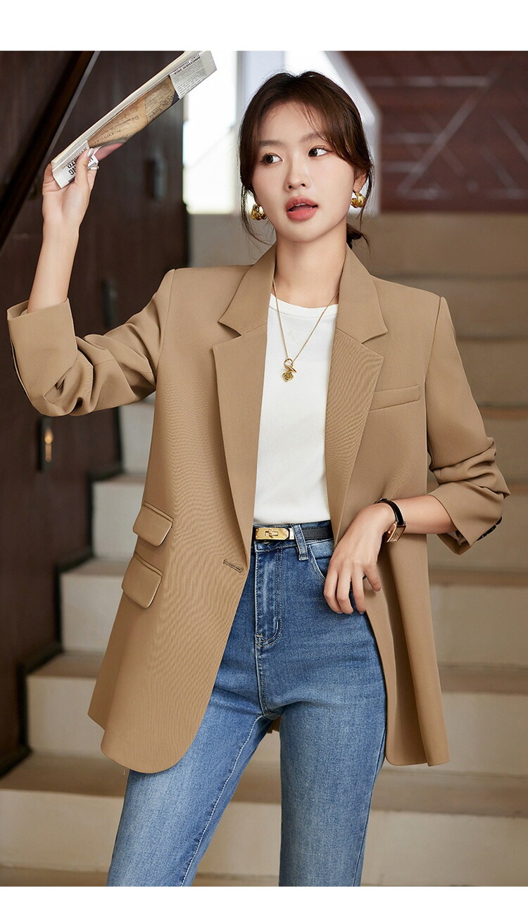 ジャケット 仕事用 オフィスウェア レディース 秋 新作 カジュアル 高級感 ドレス 6396