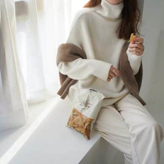 【取寄:納期2週間】ニット トップス レディース 長袖 オーバーサイズ 無地 ルーズシルエット ビッグシルエット ハイネック セーター タートルネック ルーズ 秋冬新作 カジュアル ニット トップス 【取寄:納期2週間】ニット トップス レディース 長袖 オーバーサイズ 無地 ルーズシルエット ビッグシルエット ハイネック セーター タートルネック ルーズ 秋冬新作 カジュアル ニット トップス