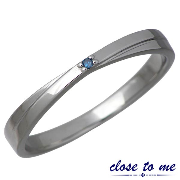 クロストゥーミー close to me シルバー リング ブルーダイヤモンド 指輪 クロストゥーミー close to me シルバー リング ブルーダイヤモンド 指輪