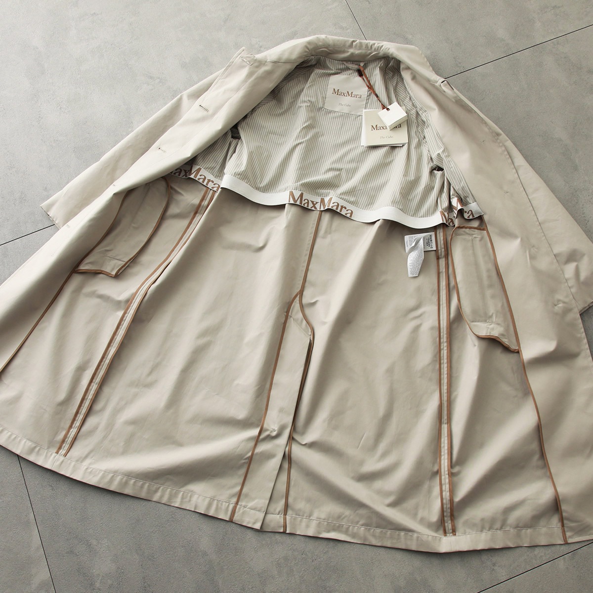 Max Mara The Cube マックスマーラ ザ・キューブ トレンチコート ORLEANS オルレアン レディース スプリングコート ベルト付き ミドル丈 Max Mara The Cube マックスマーラ ザ・キューブ トレンチコート ORLEANS オルレアン レディース スプリングコート ベルト付き ミドル丈